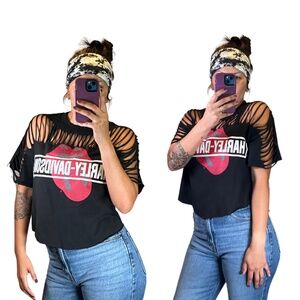 043. Harley-Davidson X Rolling Stones Custom Cut T-shirt